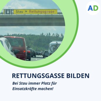 Bei Stau sollte für die Einsatzkräft immer eine Rettungsgasse gebildet werden. 