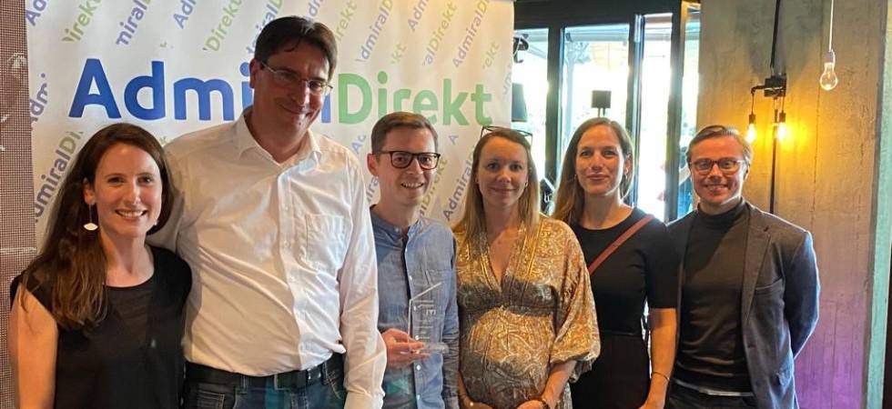 Mitarbeiter von Admiral Direkt beim Kooperationspartner Award 2022. 