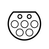 Typ Zwei Stecker eines Elektrofahrzeugs.